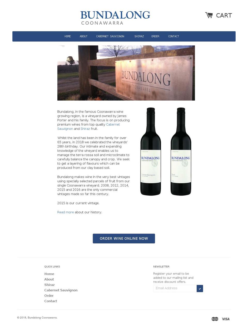 bundalongcoonawarra.com.au shopify website screenshot