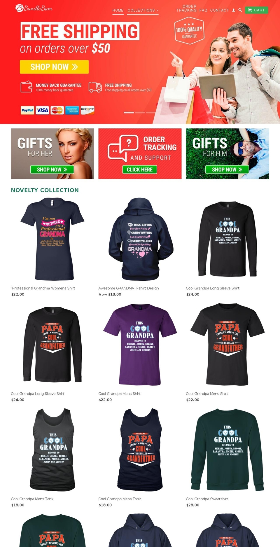bundlebam.com shopify website screenshot