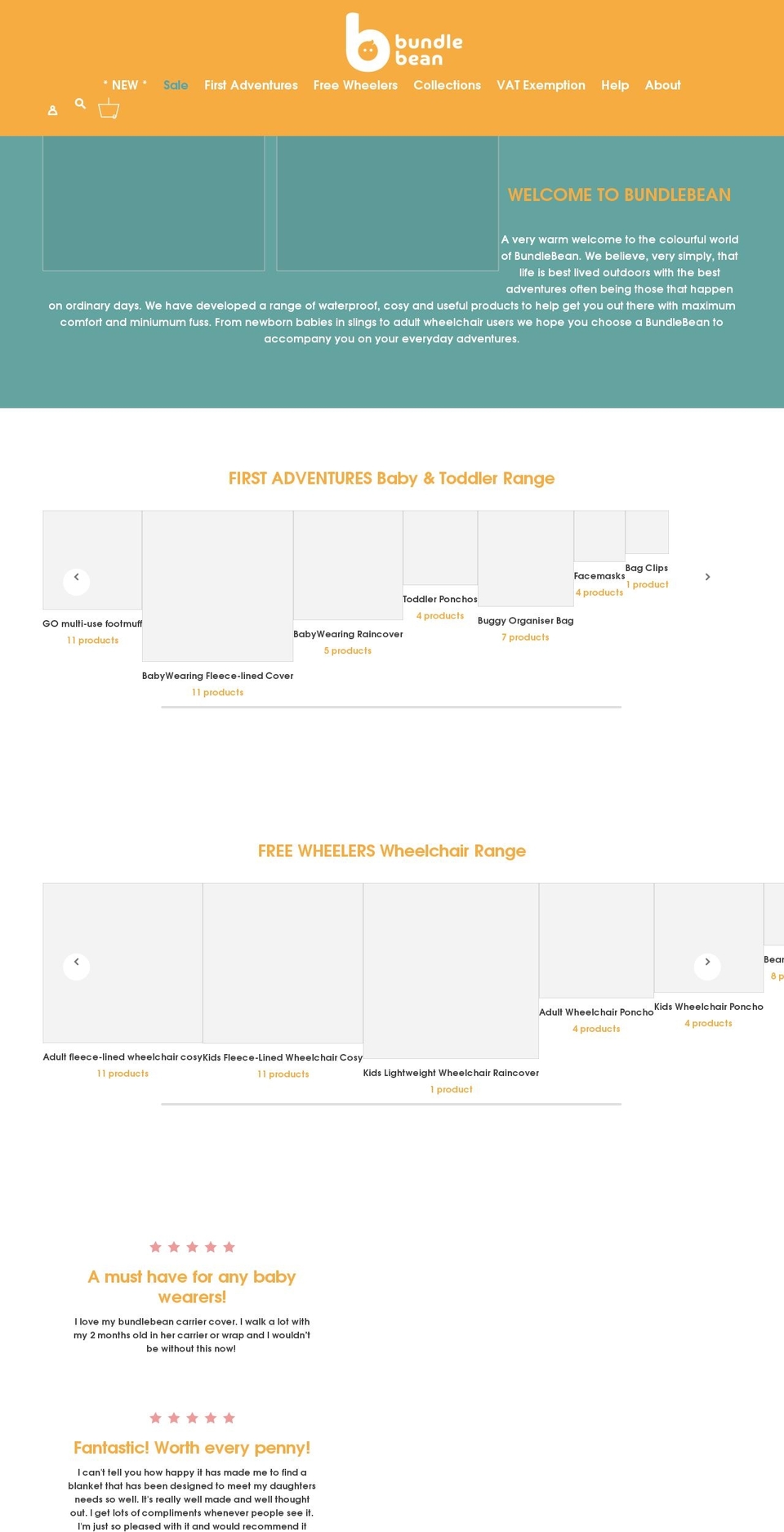 bundlebean.com shopify website screenshot