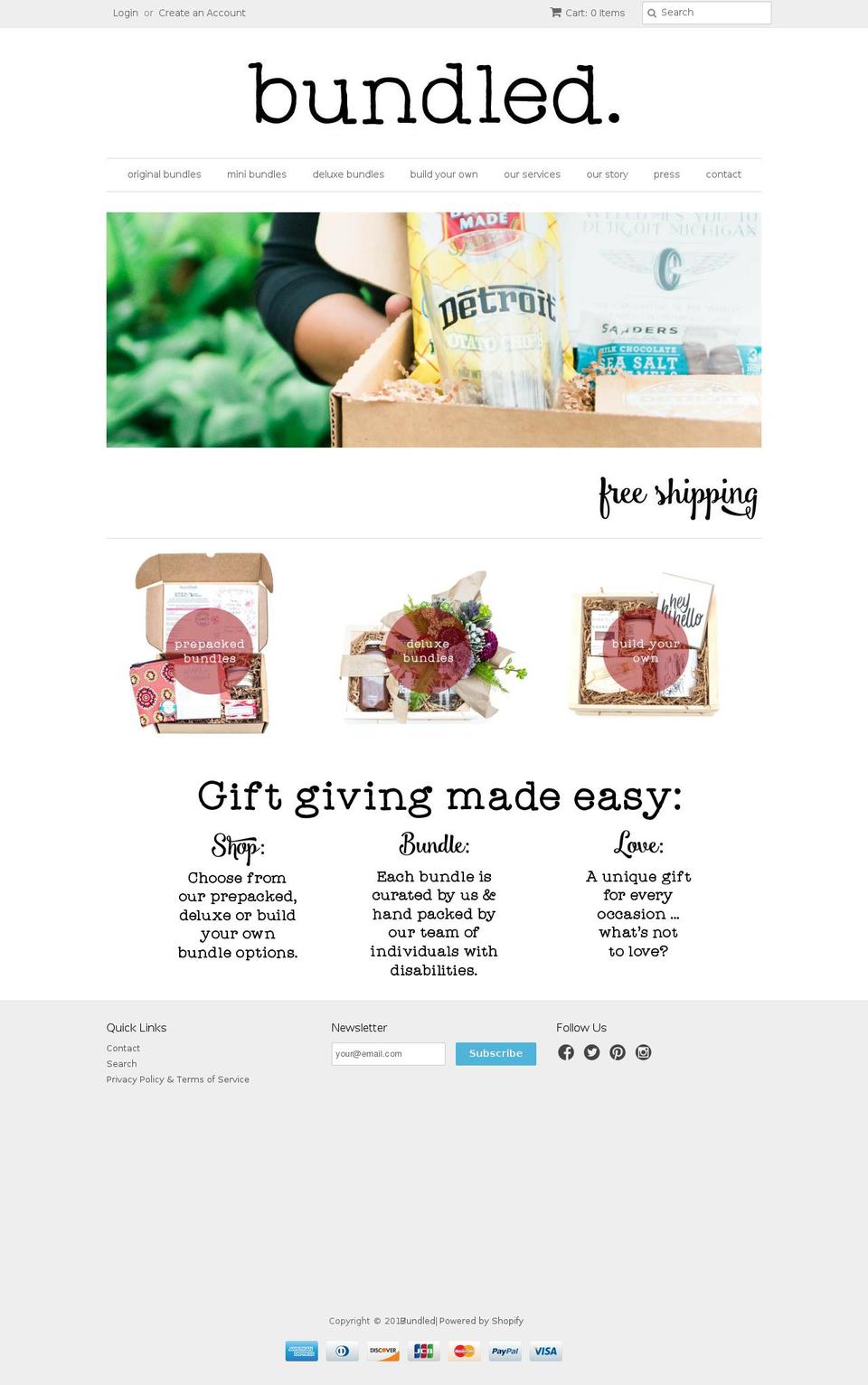 bundledmi.com shopify website screenshot