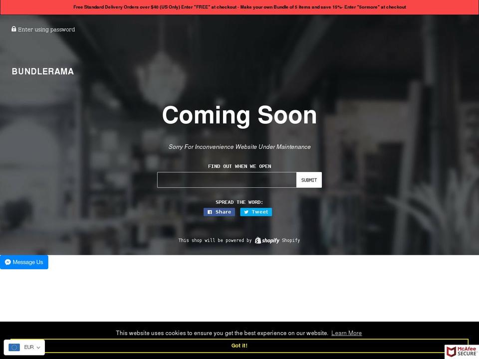 bundlerama.com — Shopify storefront screenshot