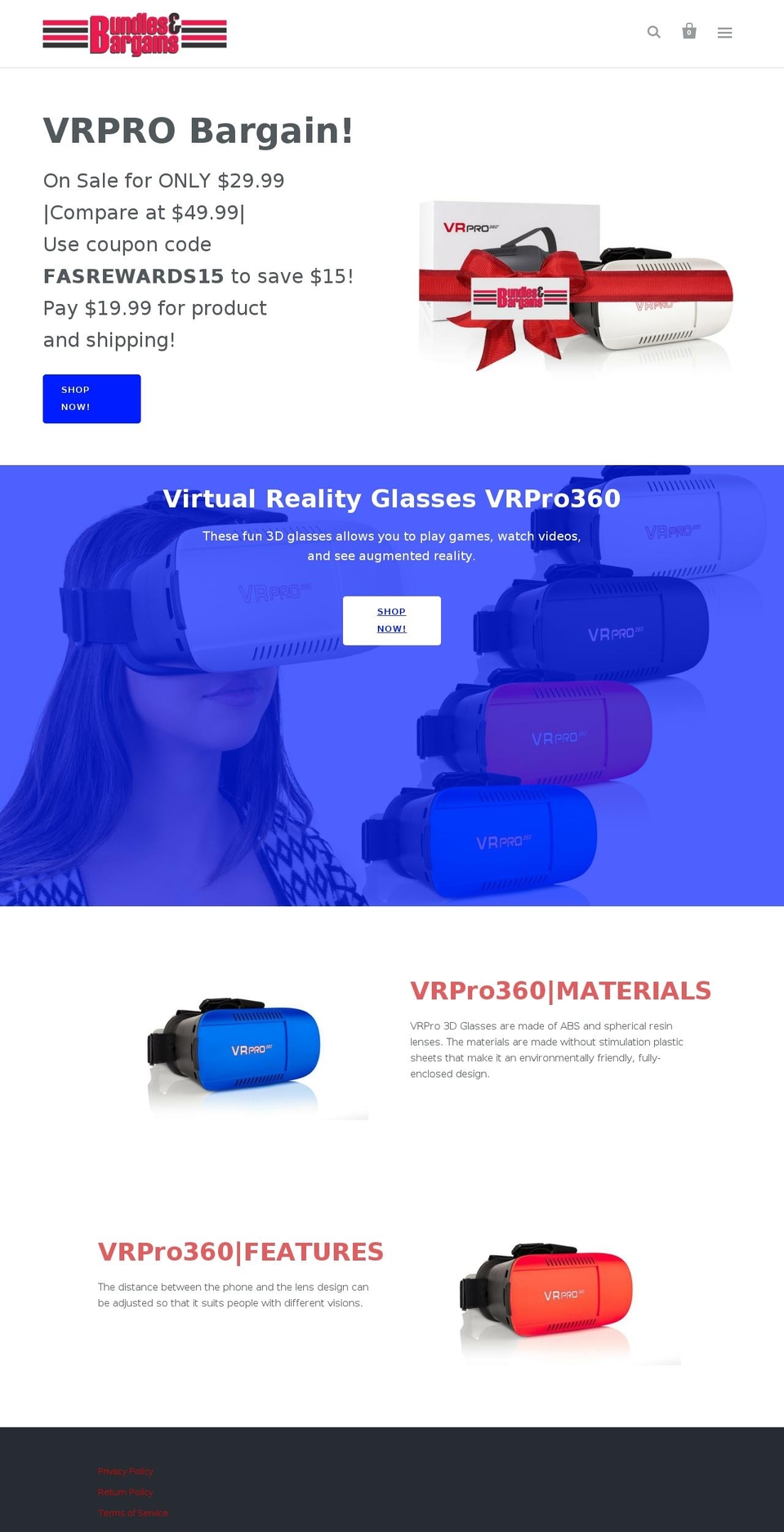 bundlesandbargains.com — Shopify storefront screenshot