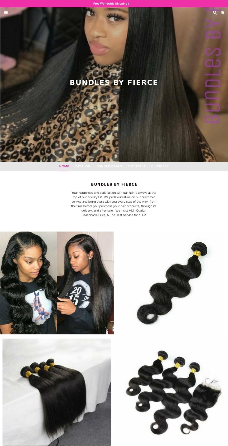 bundlesbyfierce.com — Shopify storefront screenshot
