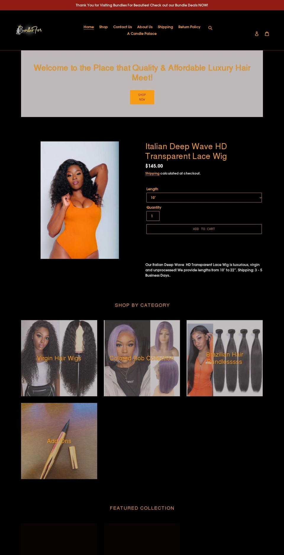 bundlesssssforbeauties.com shopify website screenshot