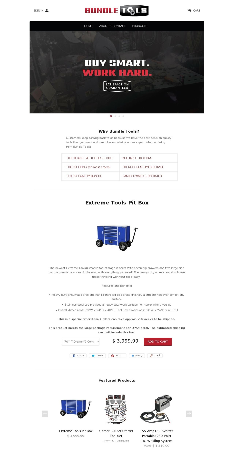 bundletools.com shopify website screenshot