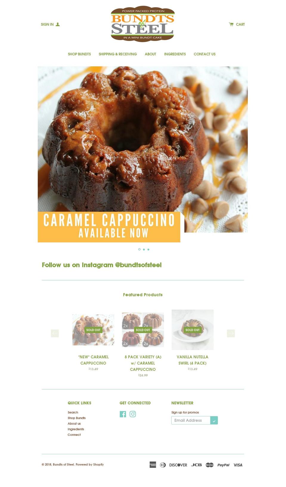 bundtsofsteel.com — Shopify storefront screenshot