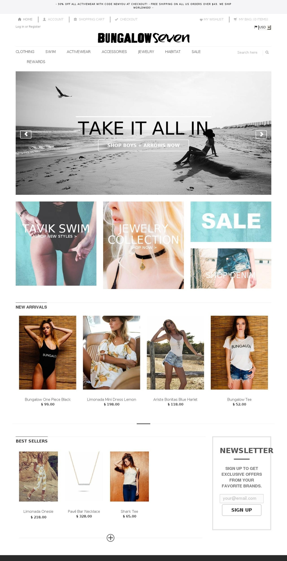 Vigo Shopify theme site example bungalow7.com