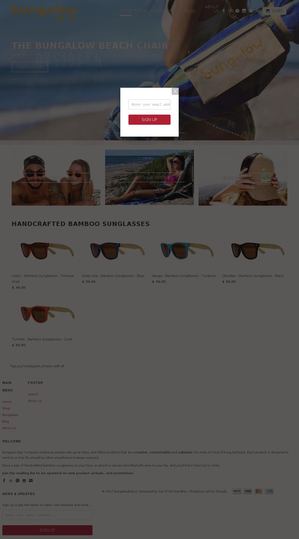 bungalowchair.com shopify website screenshot