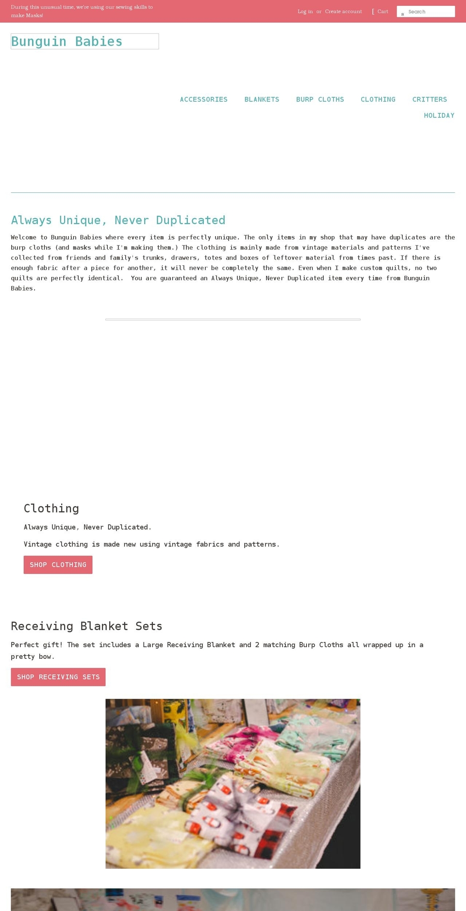 bunguinbabies.com shopify website screenshot