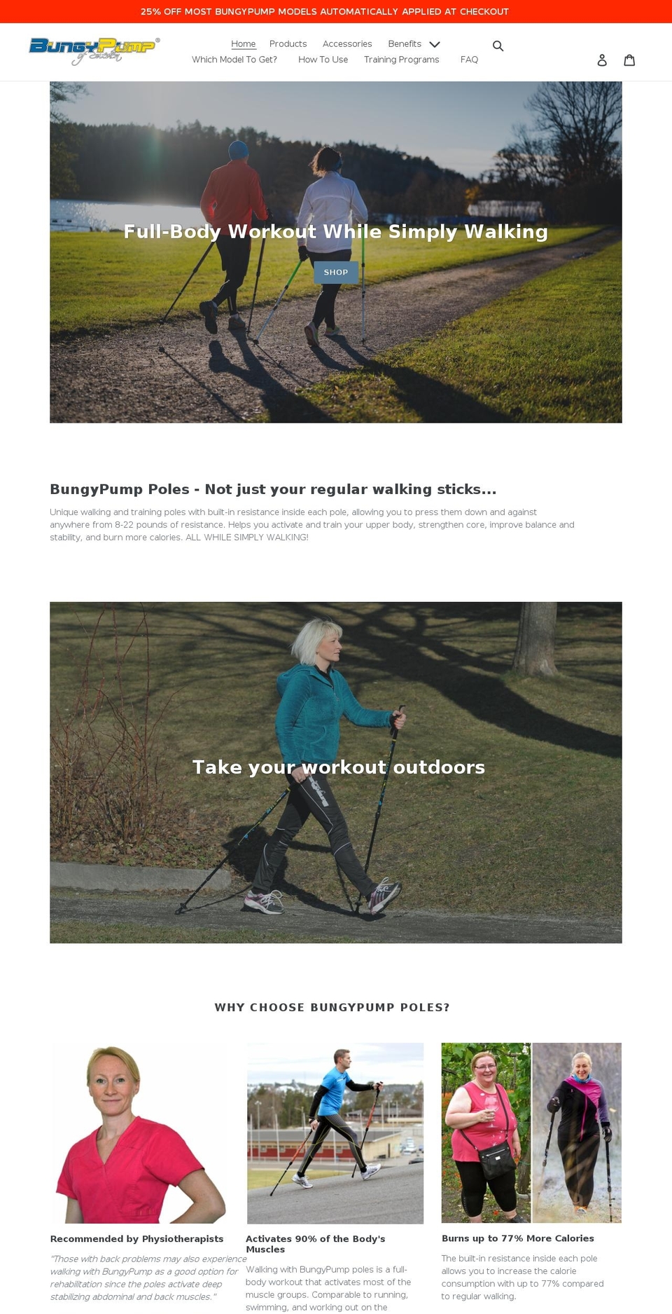 bungypumpus.com shopify website screenshot