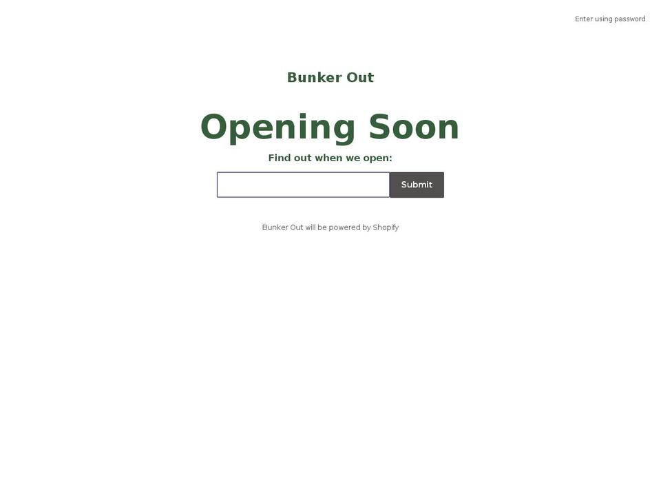 bunkeroutfitters.com — Shopify storefront screenshot
