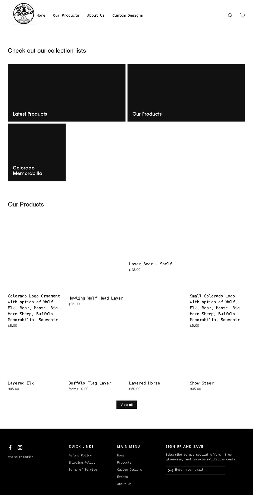 bunkhousestudiollc.com shopify website screenshot