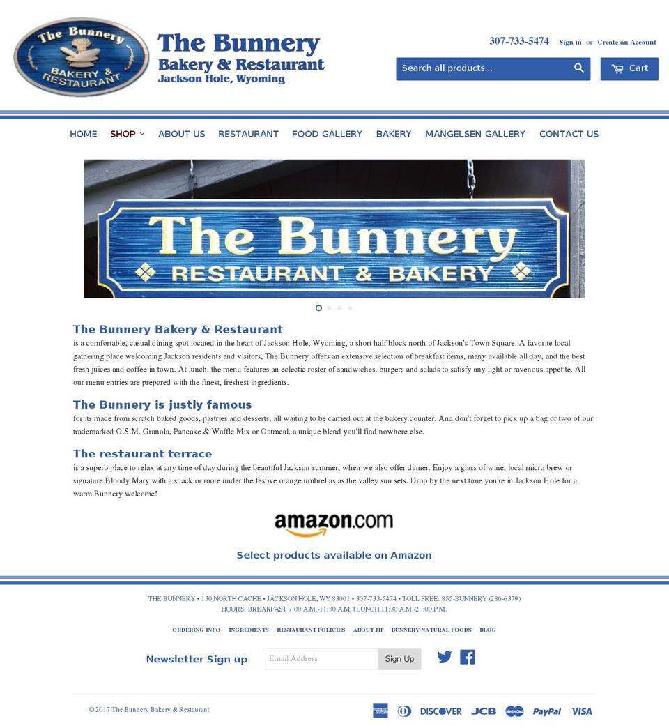 bunnery.com shopify website screenshot