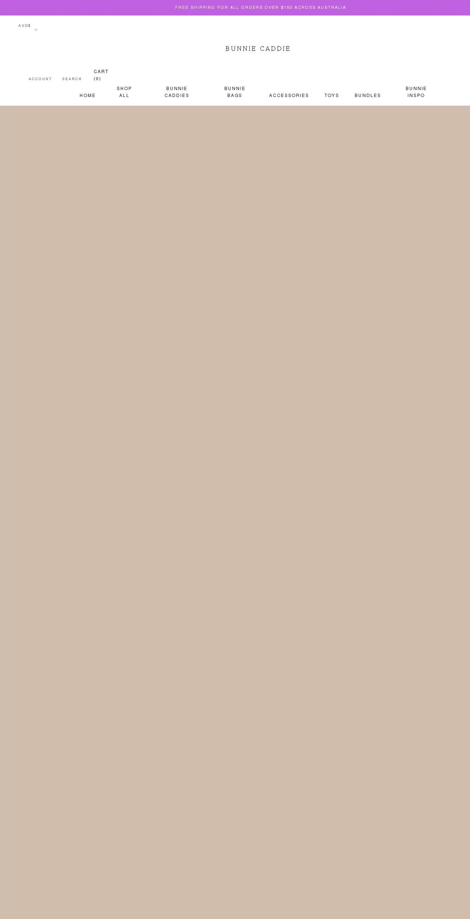 bunniecaddie.com shopify website screenshot