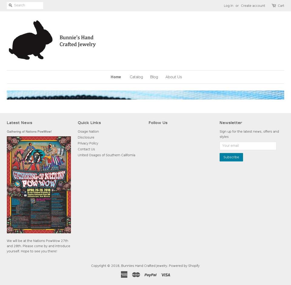 bunniehickmansjewelry.com shopify website screenshot