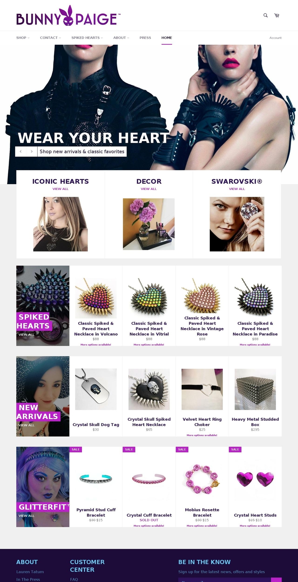 bunny-paige.com shopify website screenshot
