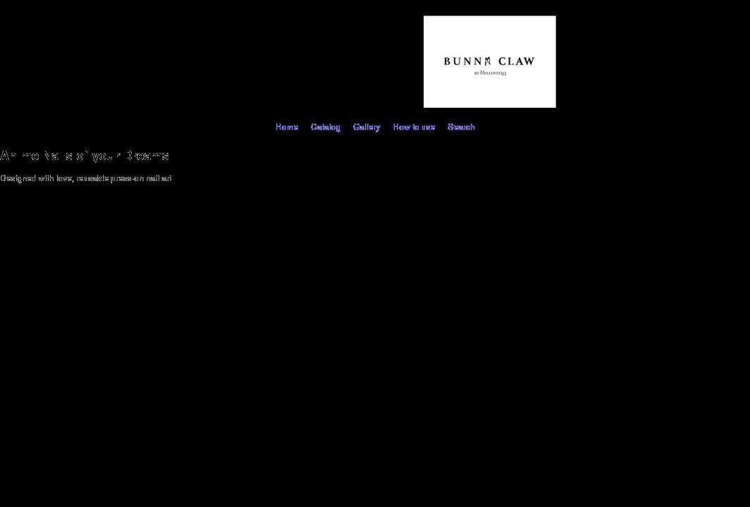 bunnyclaw.com shopify website screenshot
