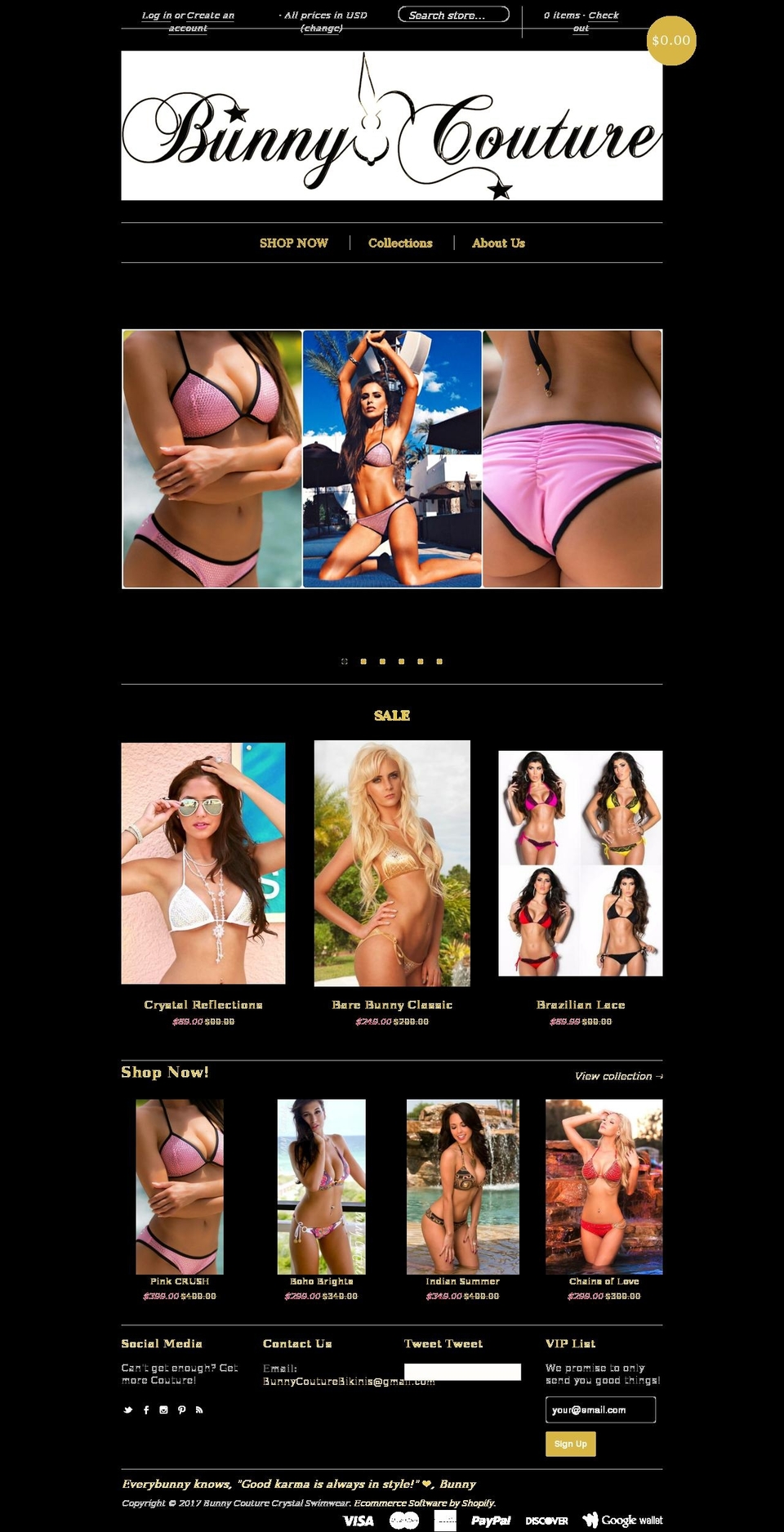 bunnycouture.com shopify website screenshot