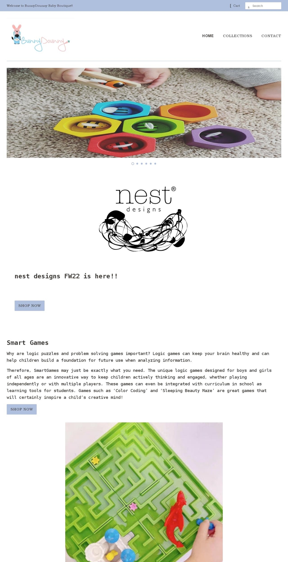 bunnydounny.com shopify website screenshot