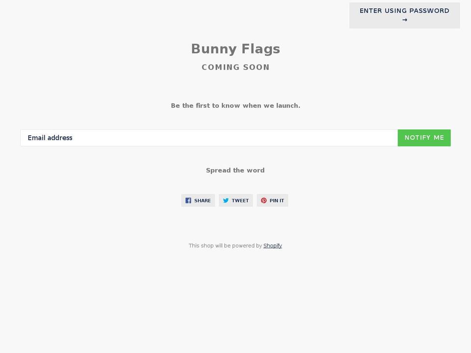 bunnyflags.com — Shopify storefront screenshot