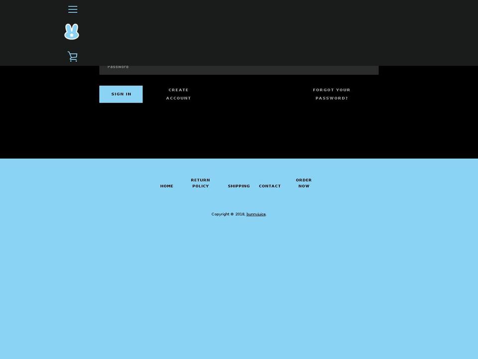 bunnyjuiceretailer.com — Shopify storefront screenshot