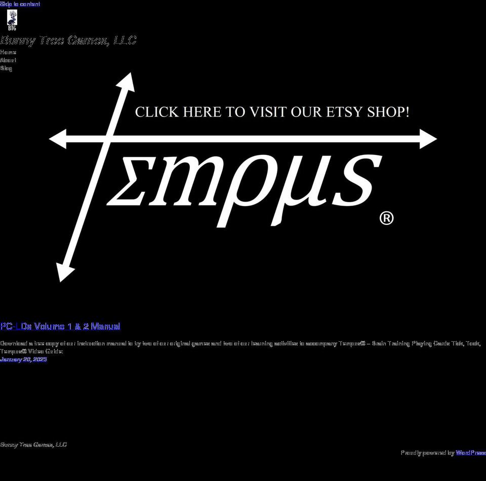bunnytreegames.com — Shopify storefront screenshot