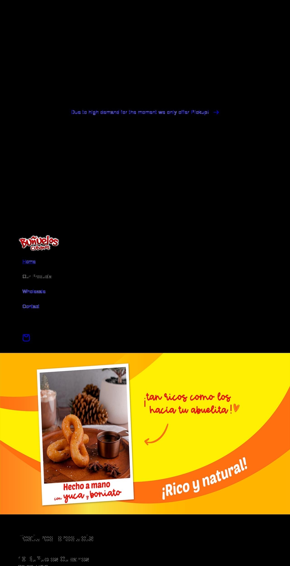 bunueloscubanos.com shopify website screenshot