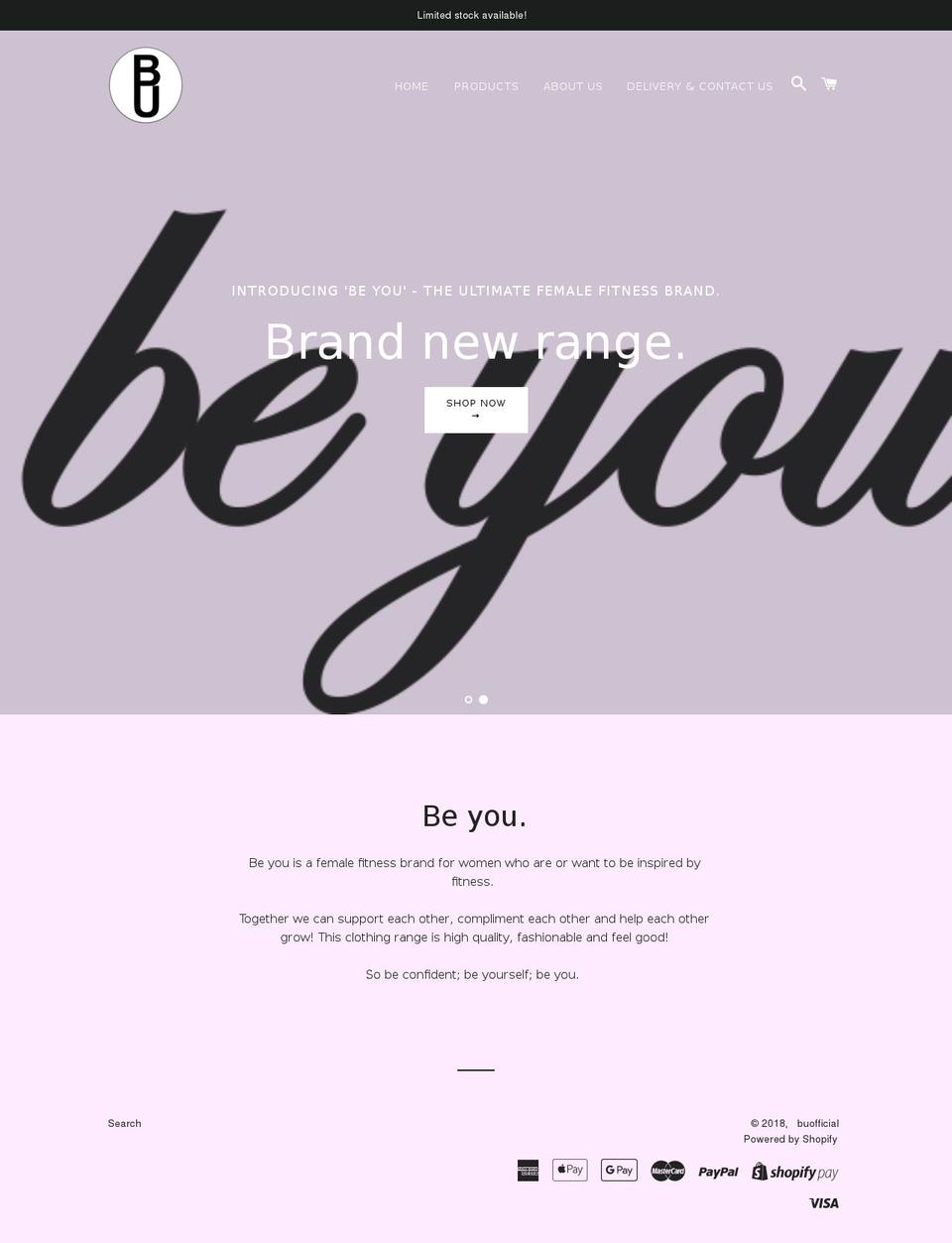buofficial.com — Shopify storefront screenshot