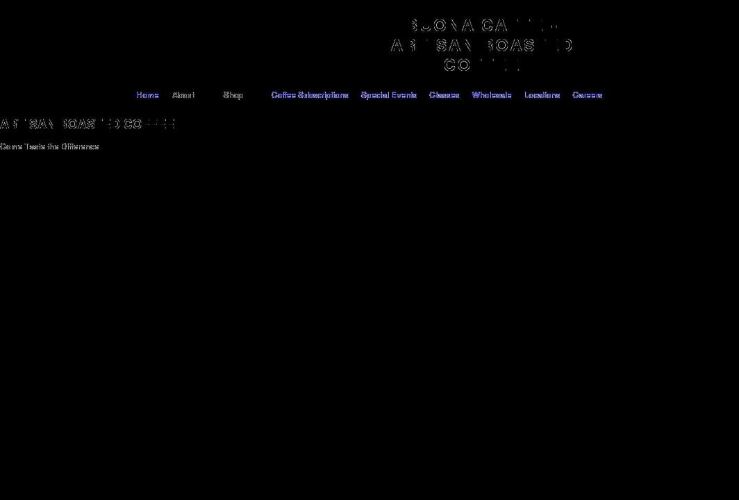 buonacaffe.com shopify website screenshot