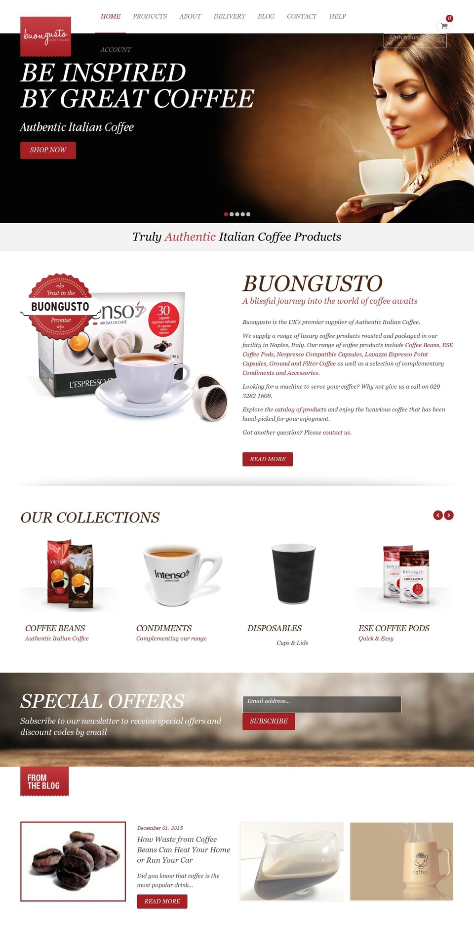 buongusto.co.uk shopify website screenshot