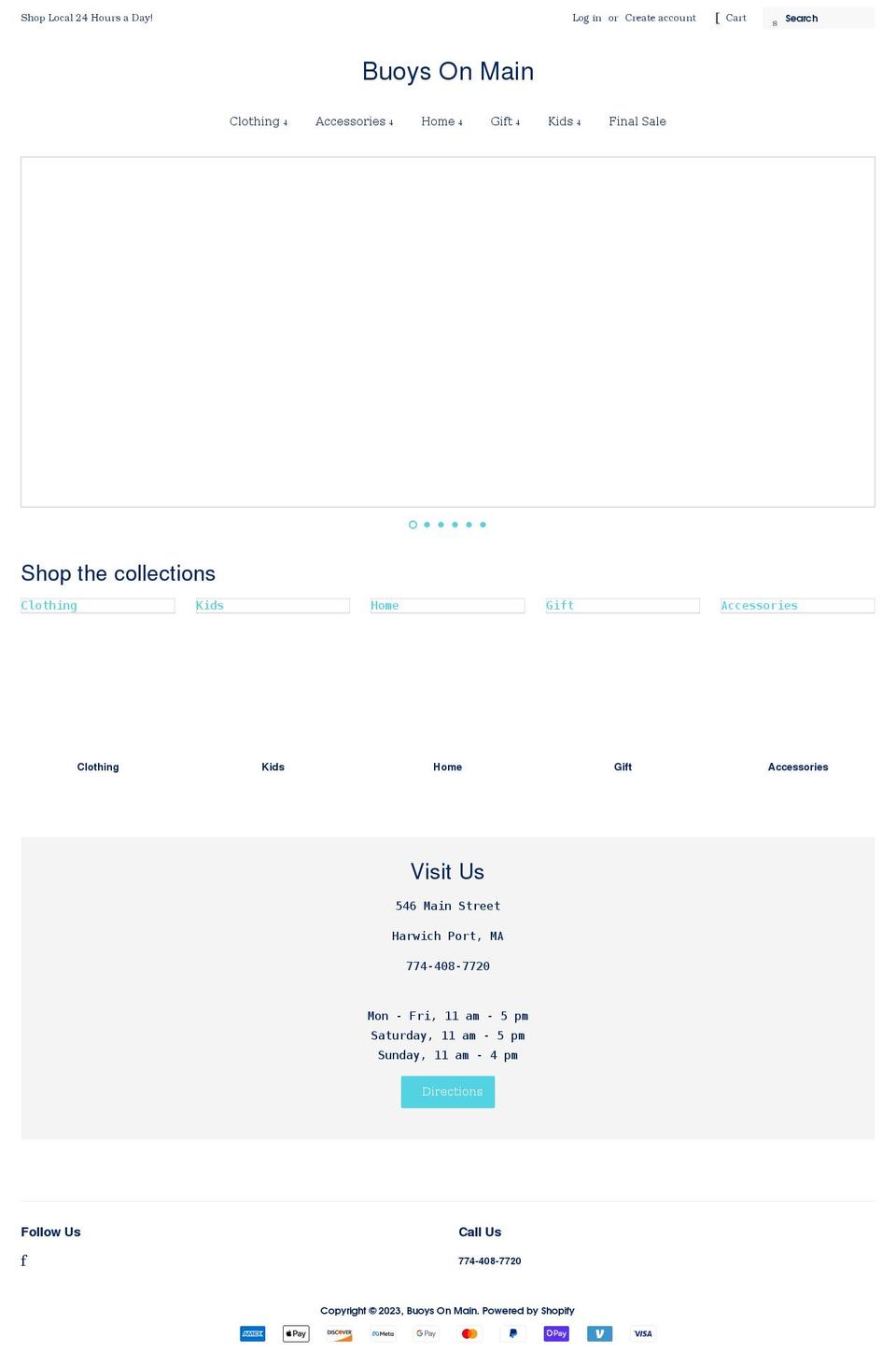 buoysonmain.com shopify website screenshot