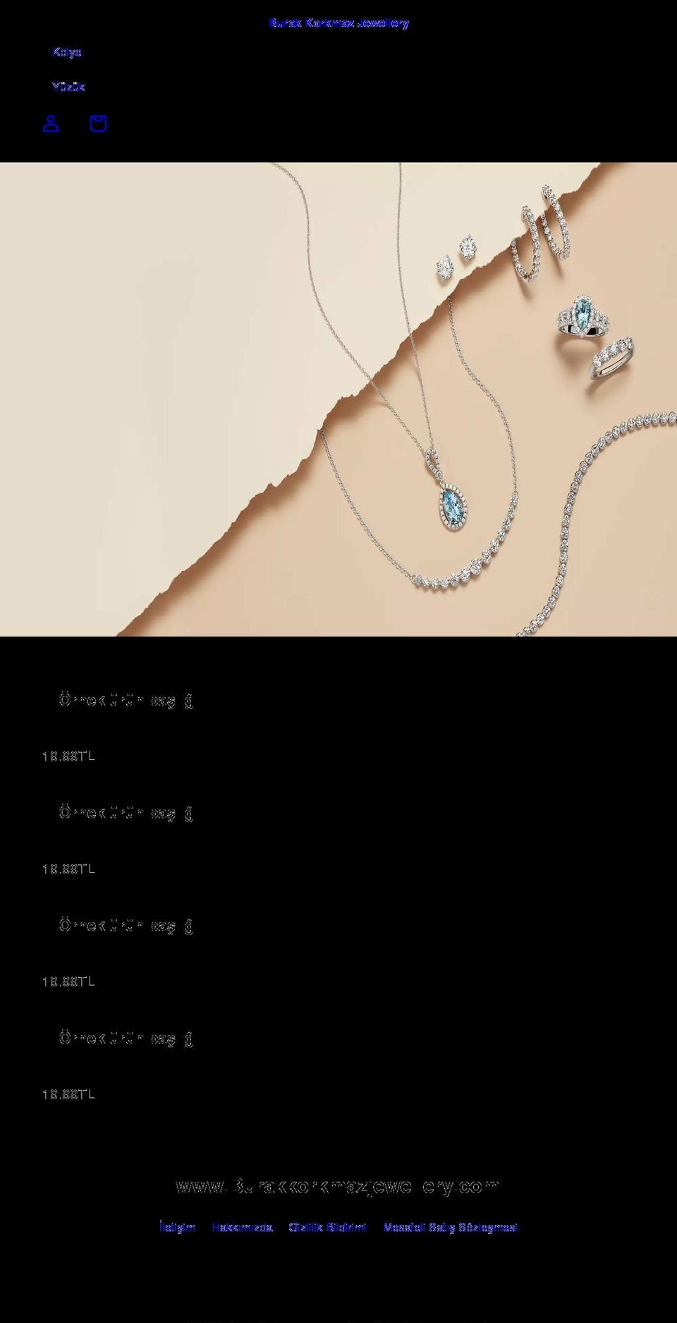burakkorkmazjewellery.com — Shopify storefront screenshot