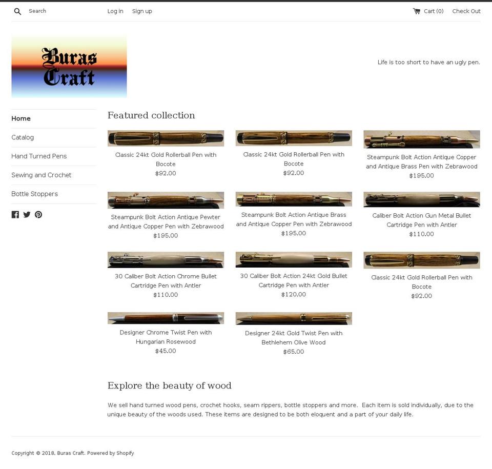 burascraft.com — Shopify storefront screenshot