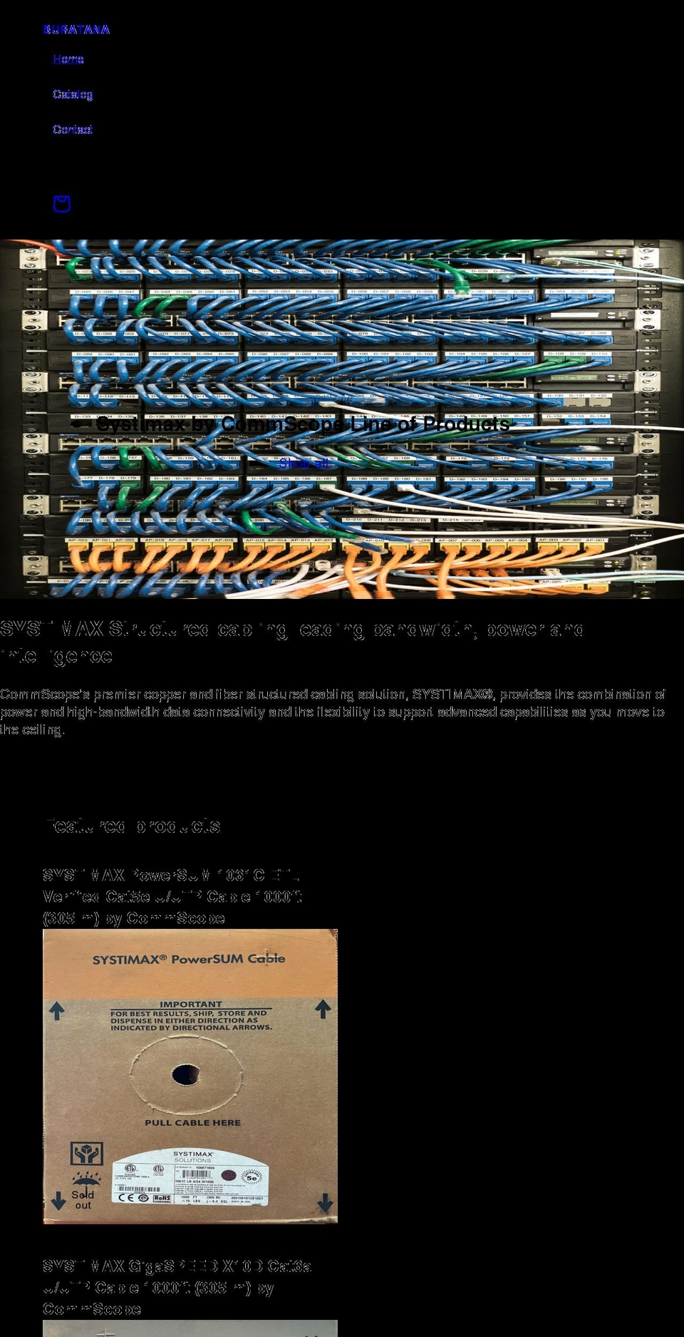 buratana.com shopify website screenshot