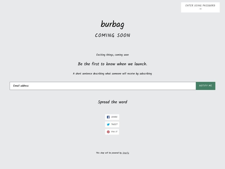 burbag.com — Shopify storefront screenshot