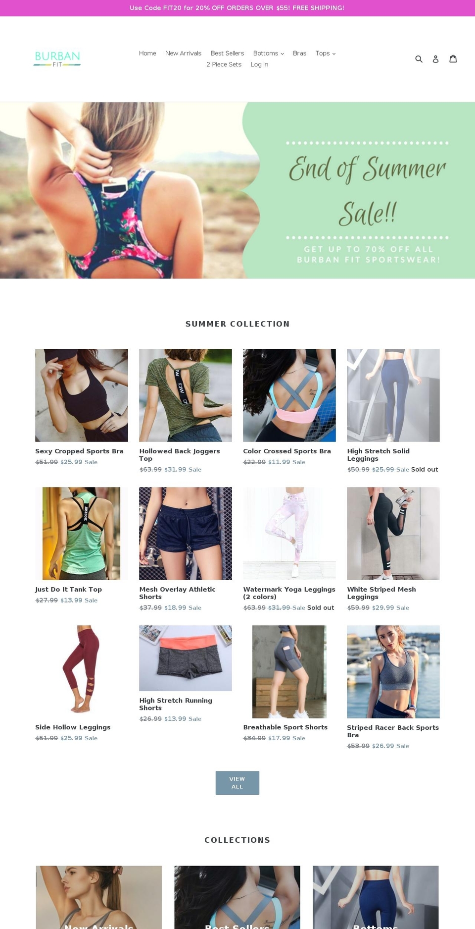 burbanfit.com — Shopify storefront screenshot