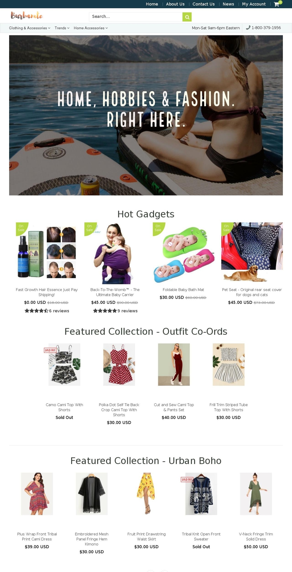 burbanite.com shopify website screenshot