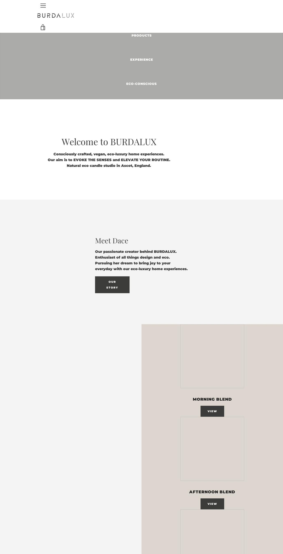 burdalux.com shopify website screenshot