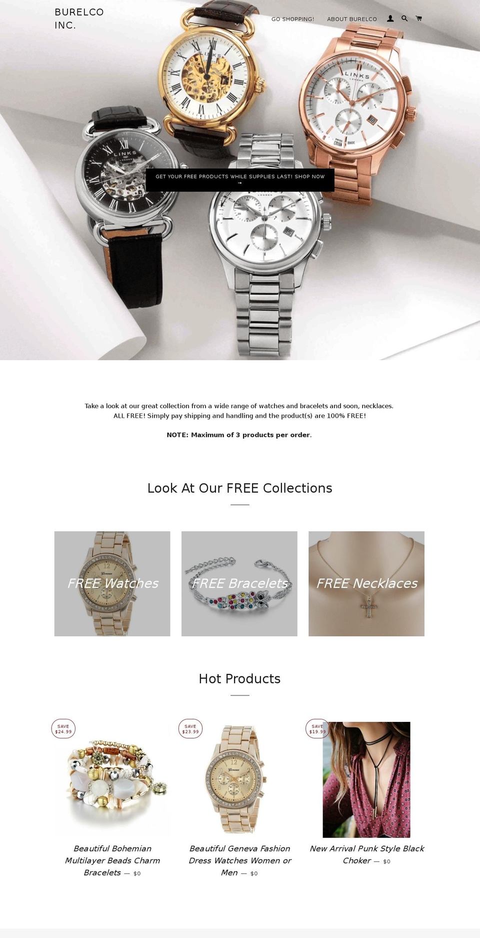 burelco.com — Shopify storefront screenshot