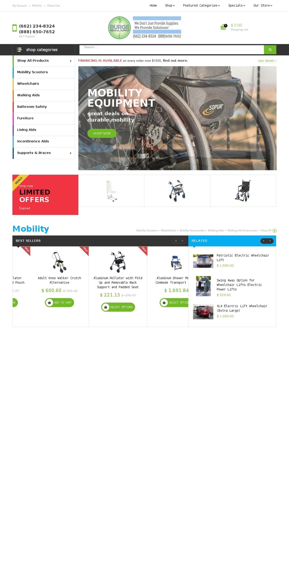 ap-shopping Shopify theme site example burgemedicalsupply.com