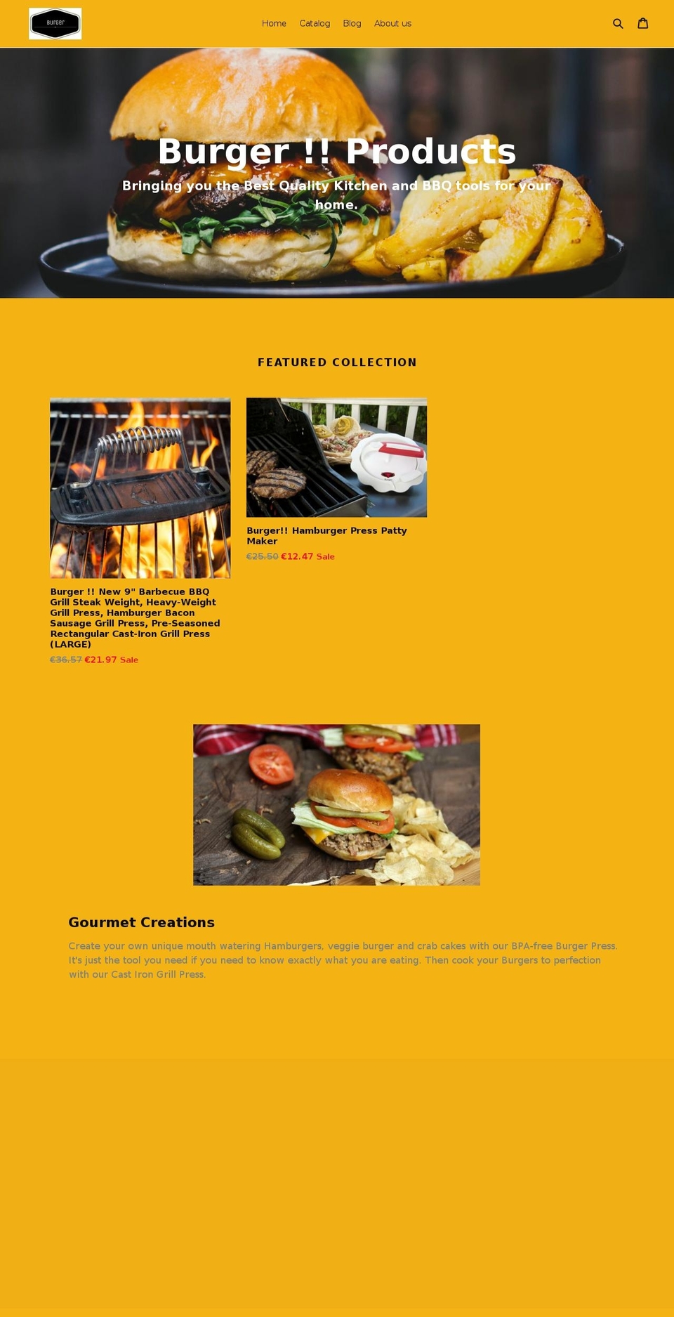 burgerenterprise.com — Shopify storefront screenshot