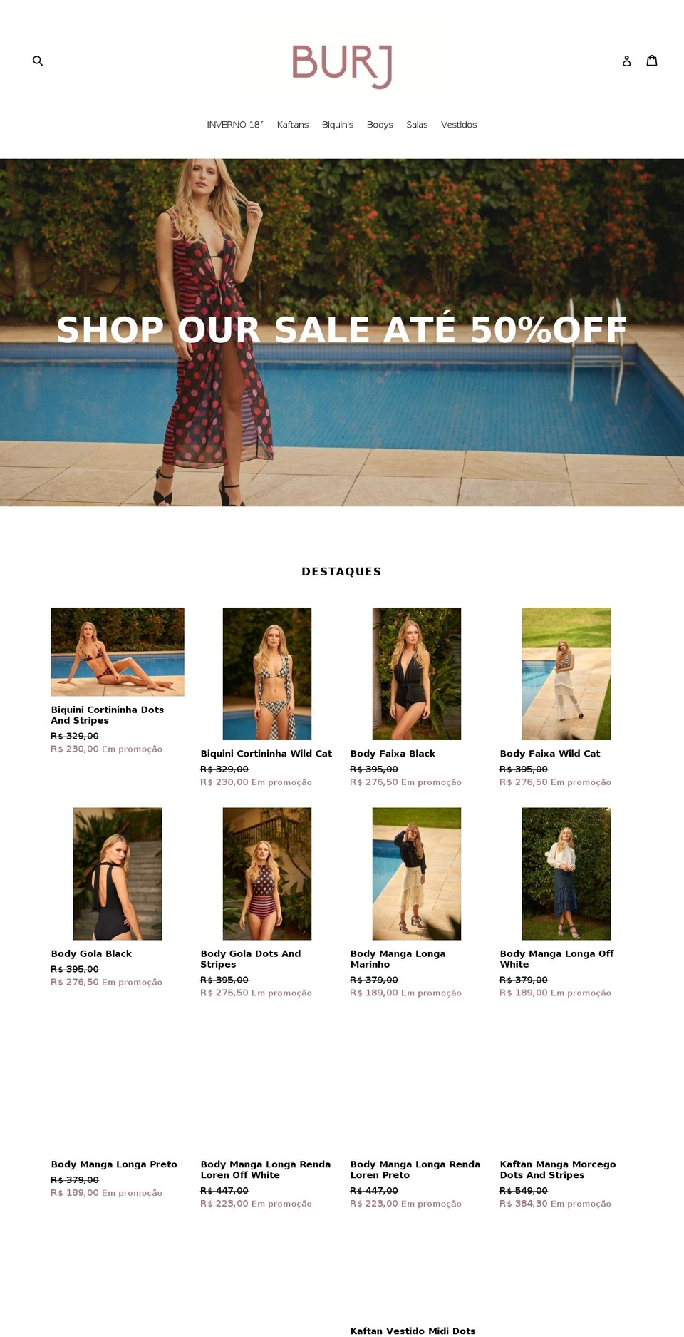 burjstore.com.br shopify website screenshot