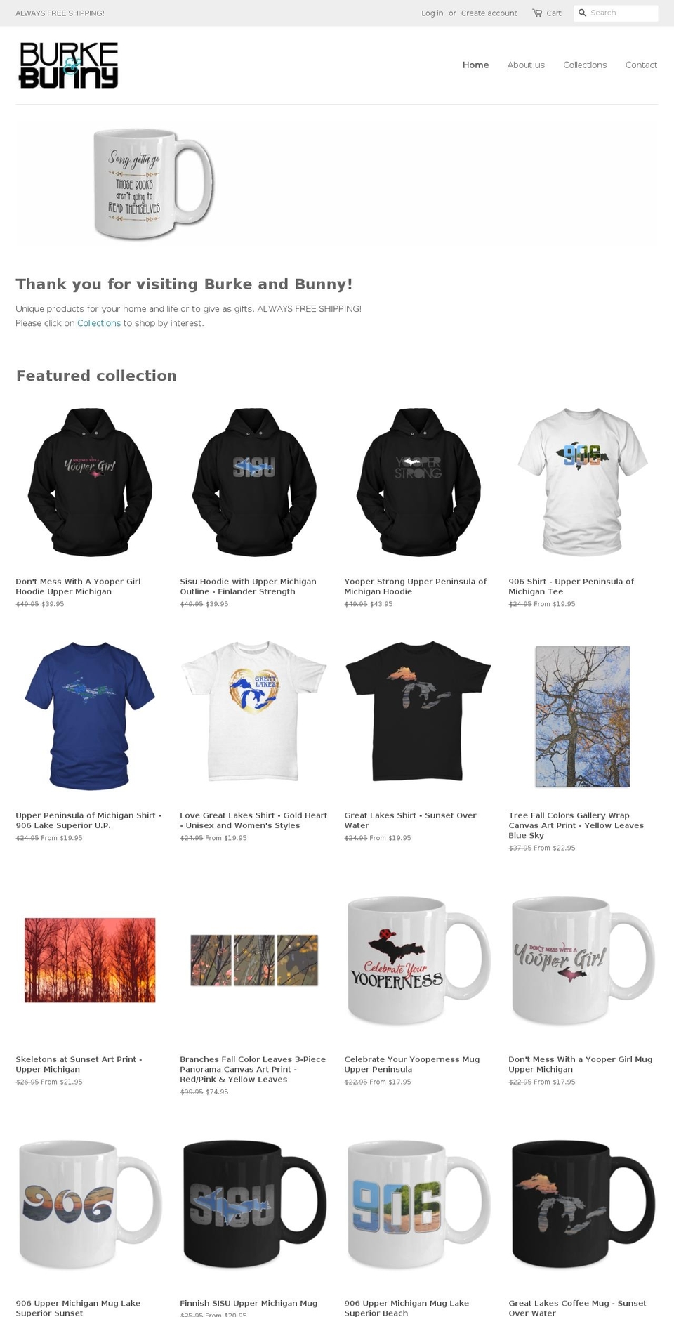 burkeandbunny.com — Shopify storefront screenshot
