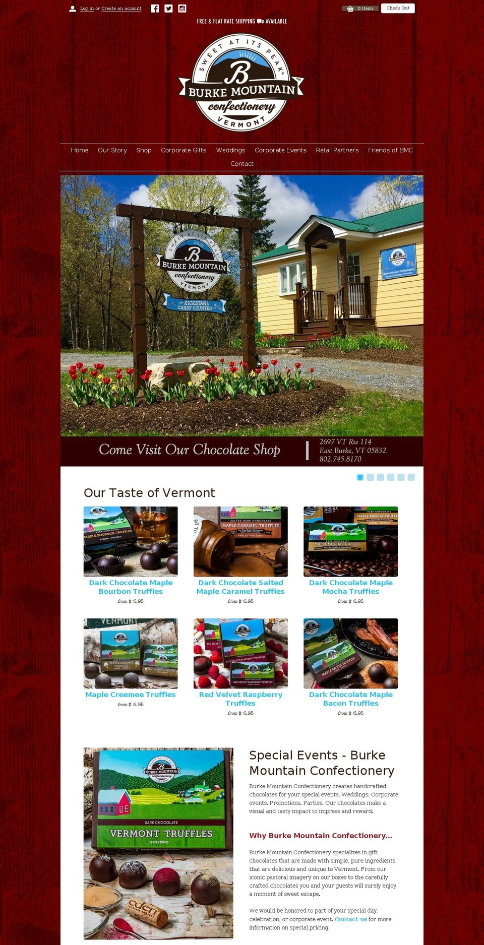 Diverse Shopify theme site example burkechocolate.net