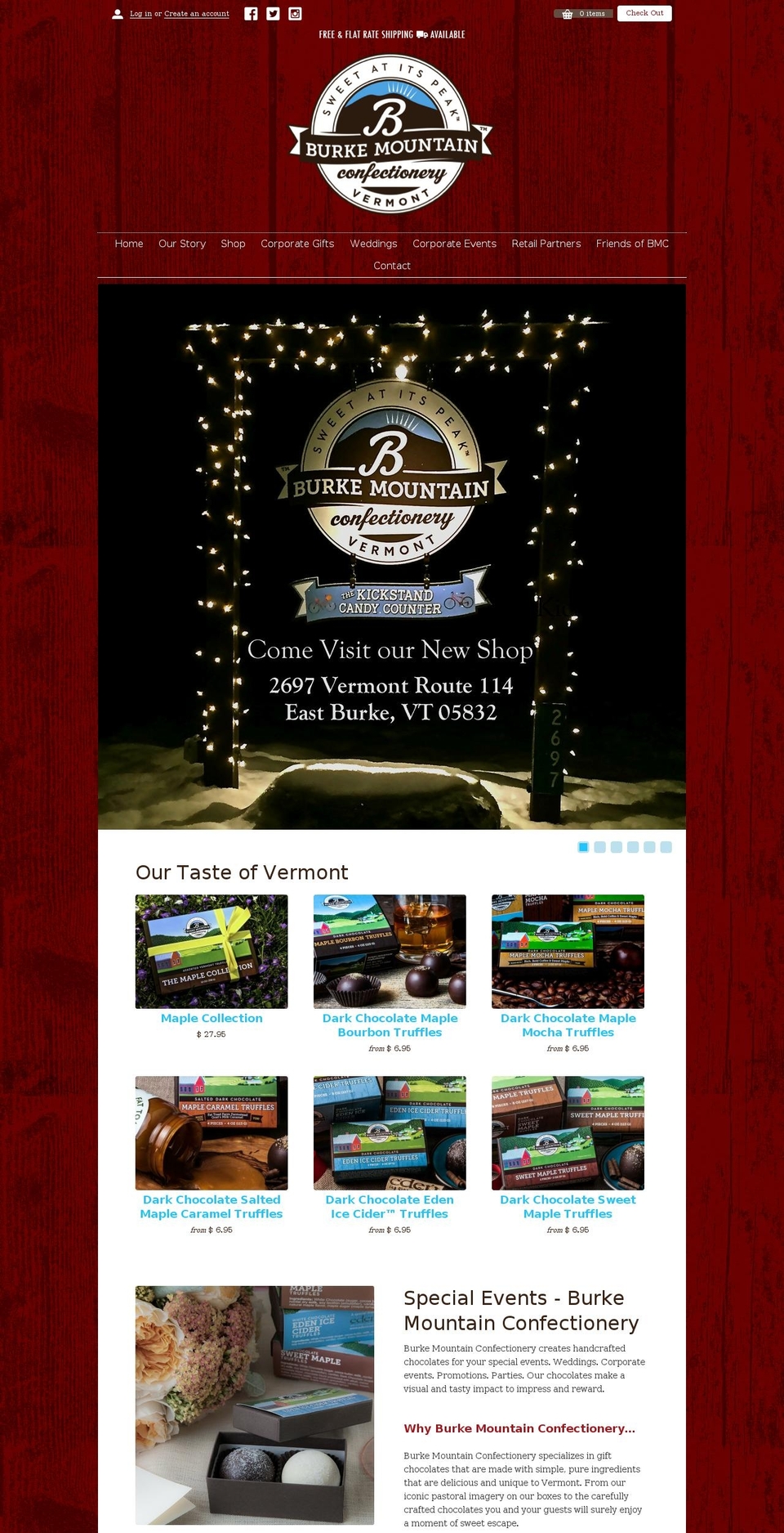 burkemtnconfections.org shopify website screenshot