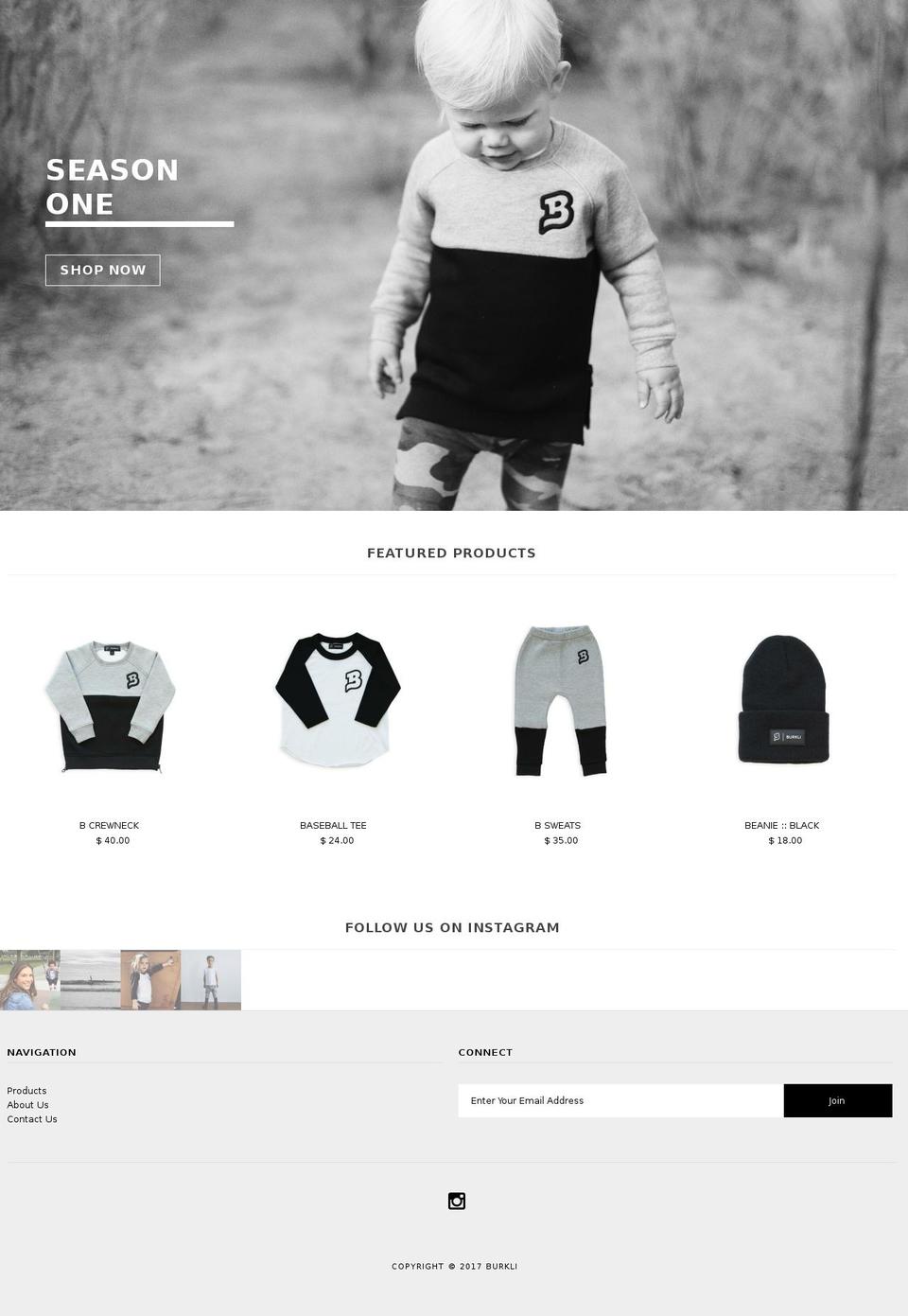 burkli.com shopify website screenshot