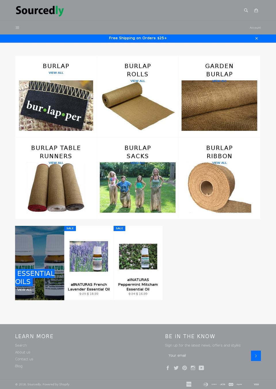 burlapsackracebags.com — Shopify storefront screenshot