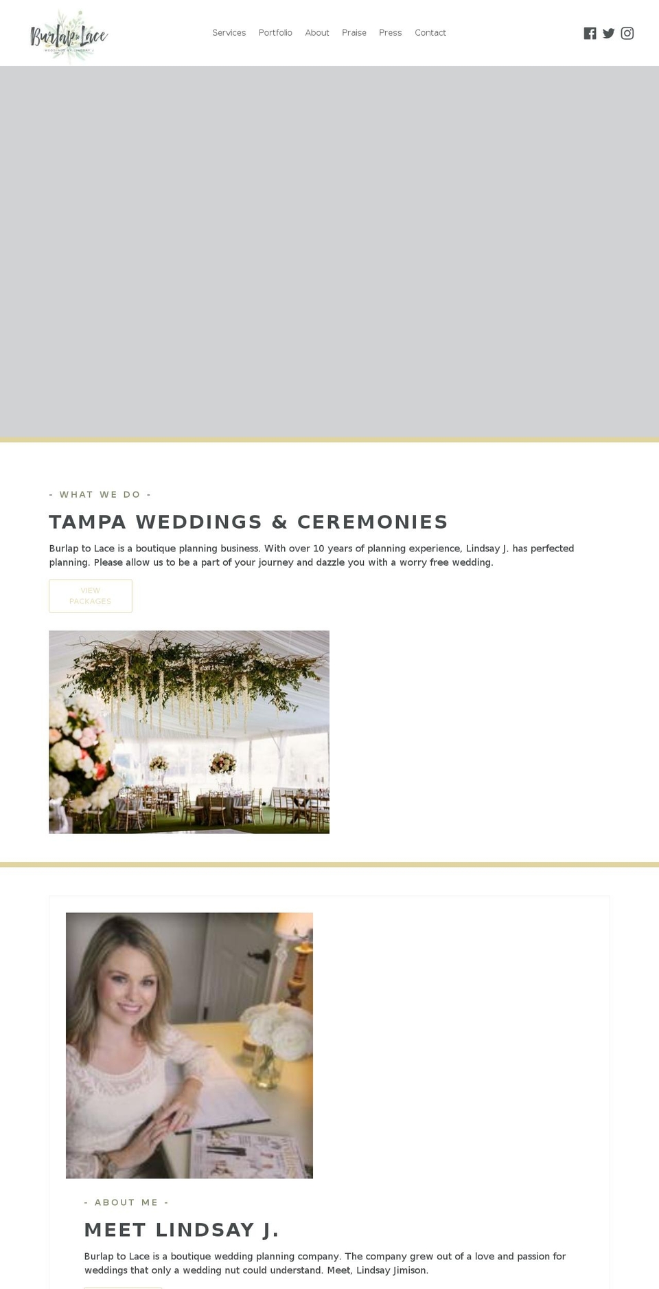 Burlap to Lace Shopify theme site example burlaptolace.com
