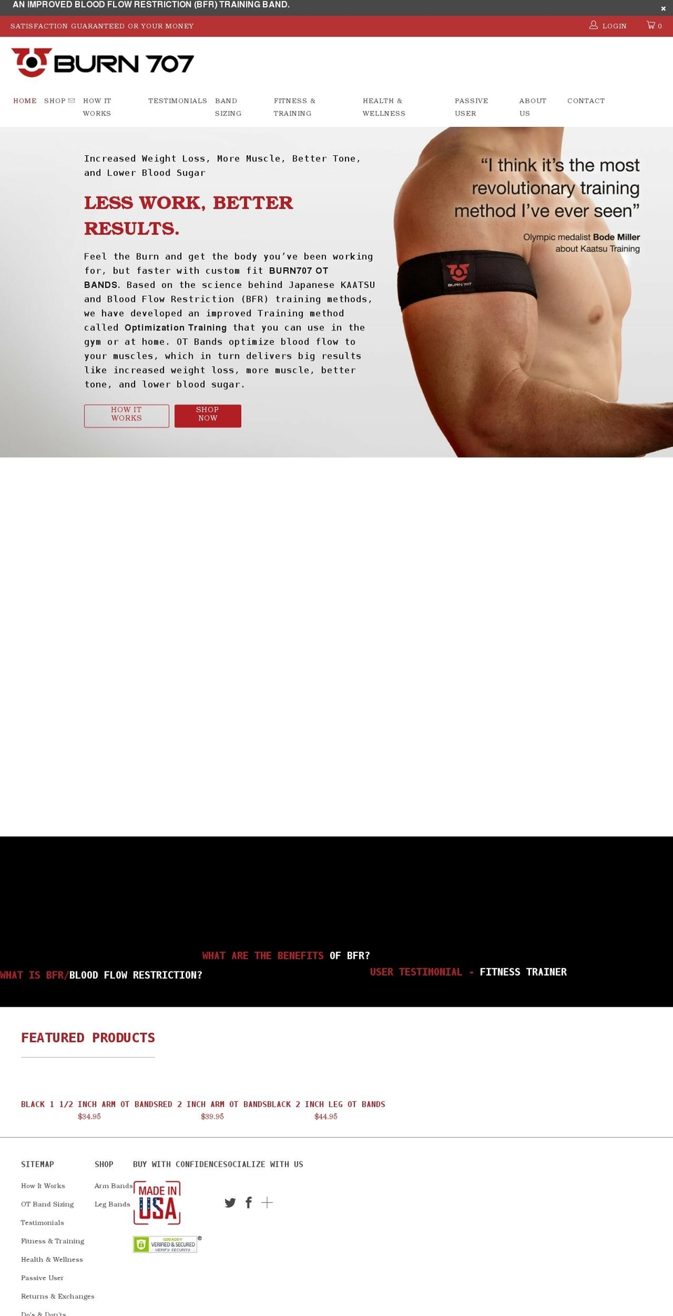 burn707.com shopify website screenshot