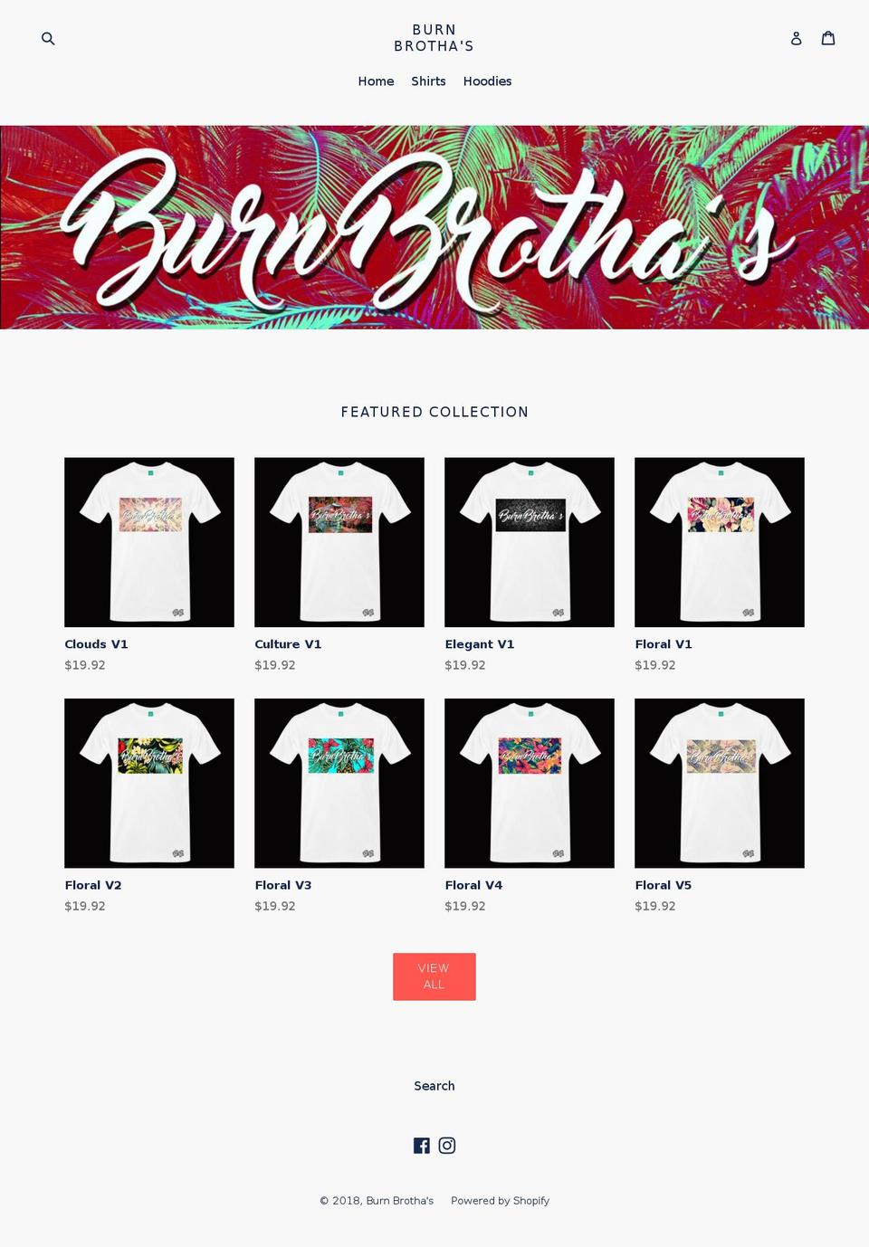 burnbrothas.com — Shopify storefront screenshot